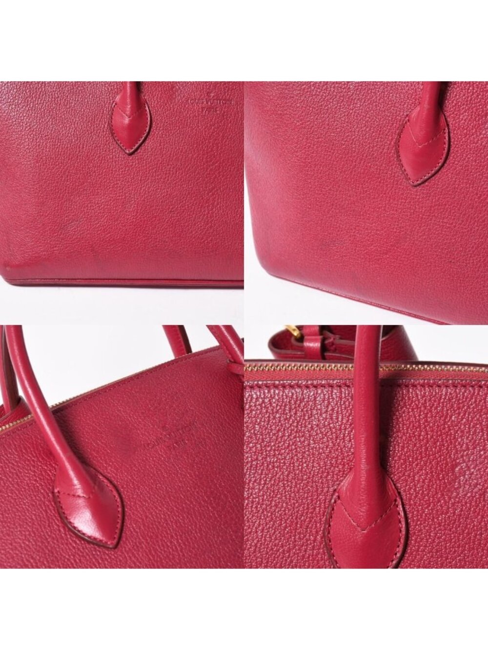 Louis Vuitton Automatic Marble Handbag Gray Leather Raspberry - Picture 15 of 16